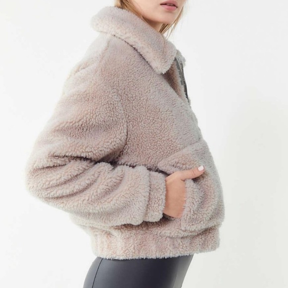 Urban outfitters Sherpa zip up jacket - Picture 2 of 6